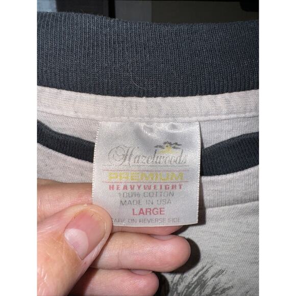 Vintage 1993 Wolf Puff Print Shirt Made In USA Size Large - Picture 5 of 7